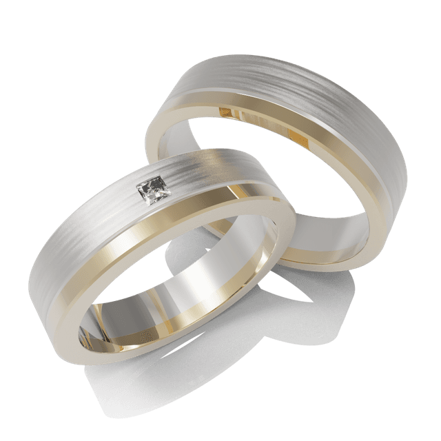 Обручальное кольцо Дабл белое