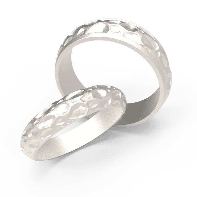 Обручальное кольцо Фактура Камень белое