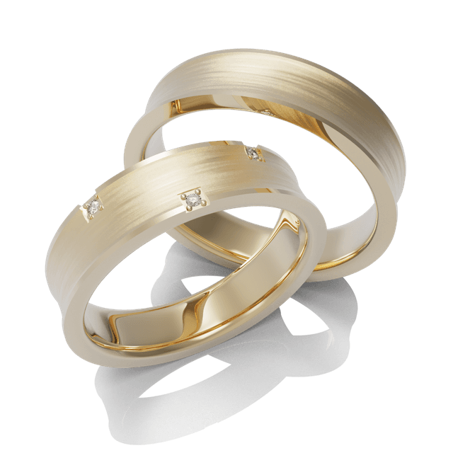 Обручальное кольцо Вогнутое желтое
