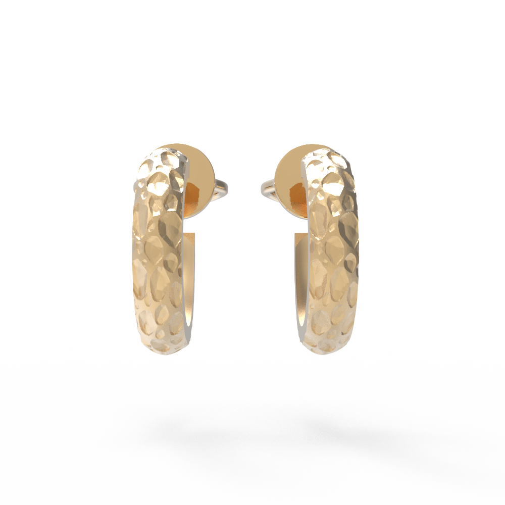 Серьги фактурные кратеры узкие желтые