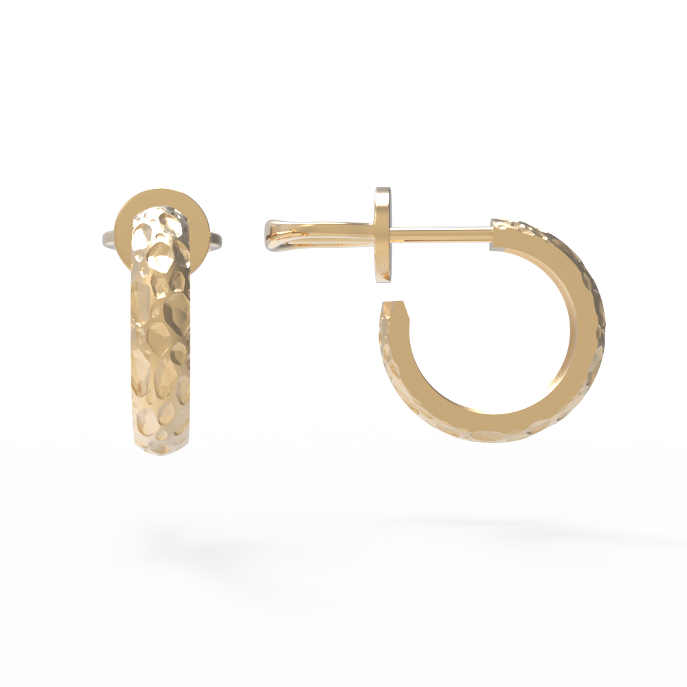 Серьги фактурные кратеры узкие желтые