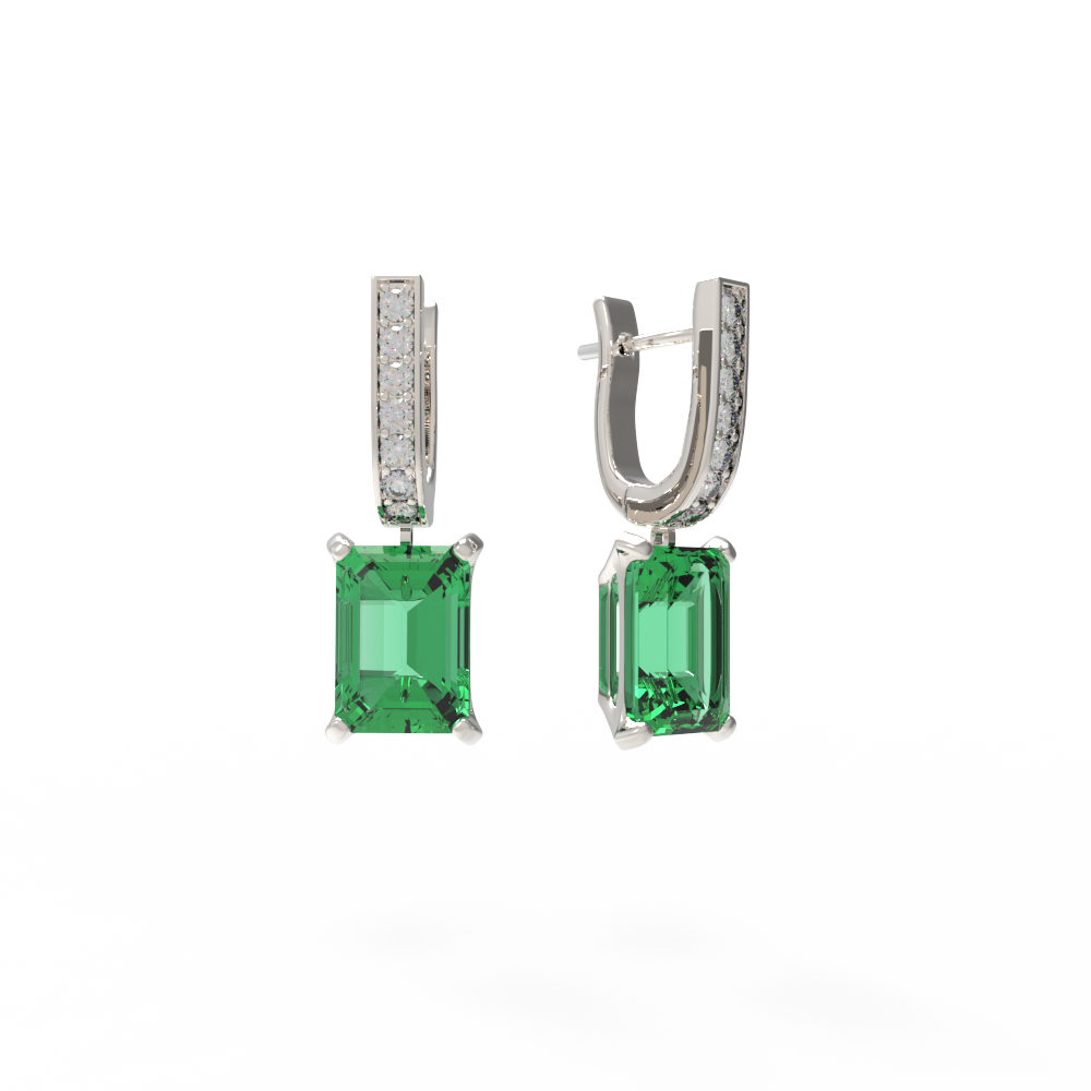 Серьги изумруды простые желтые