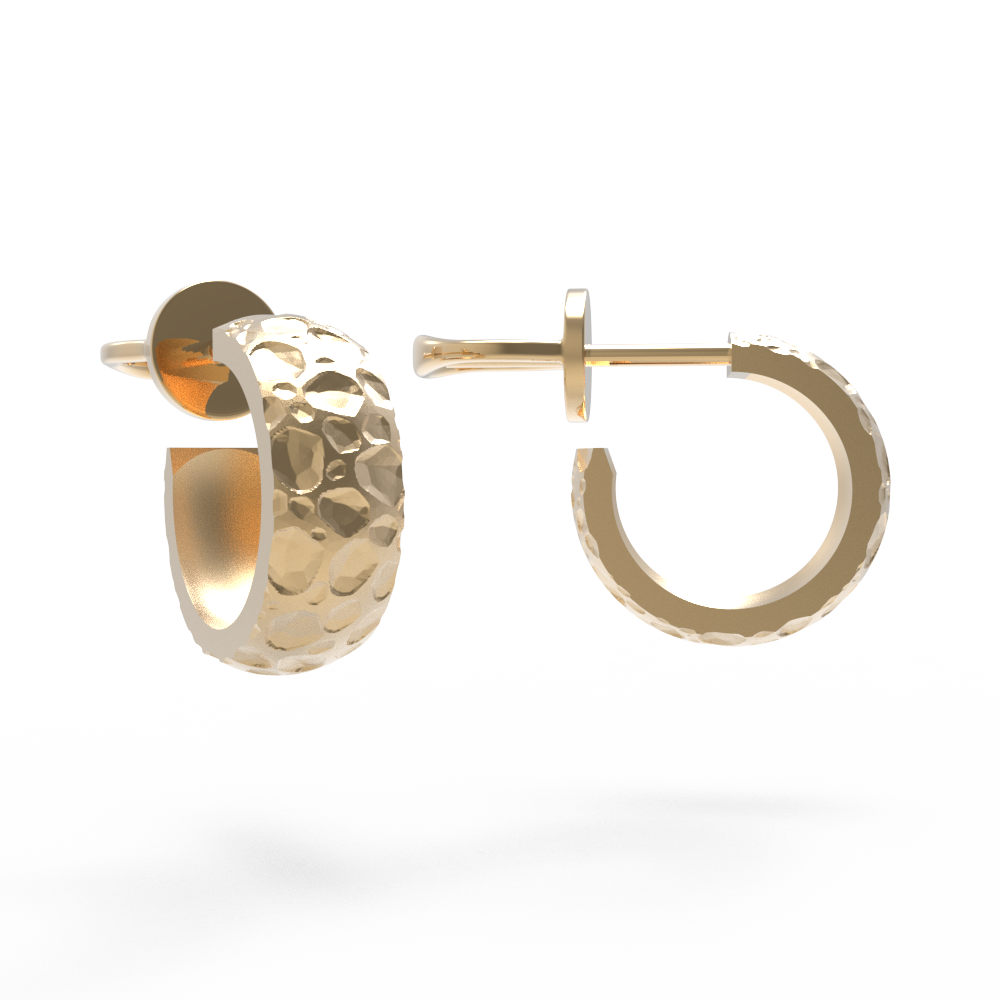 Серьги фактурные кратеры широкие желтые