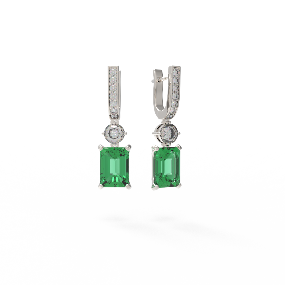 Серьги изумруд желтые