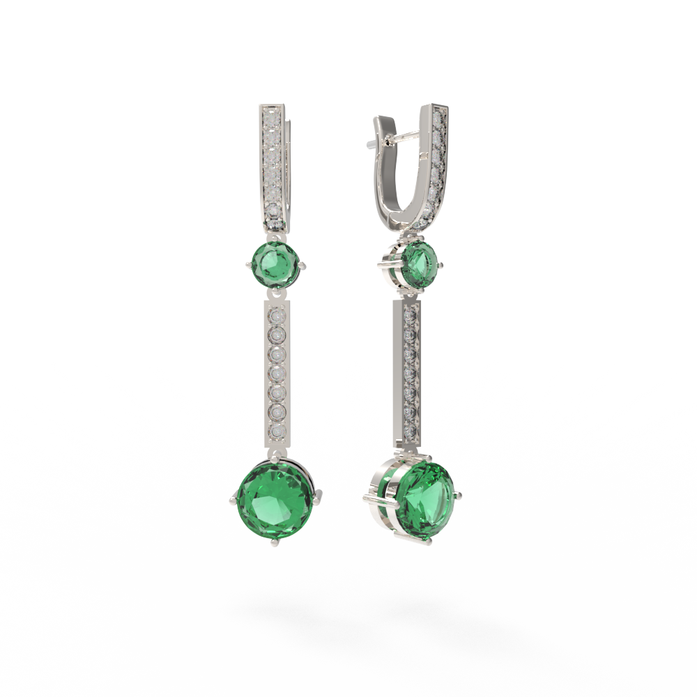 Серьги маятник белые